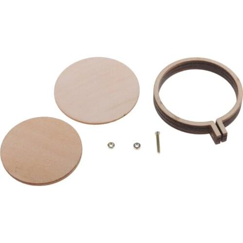 Small Ring Embroidery Hoops Mini Wooden Cross Stitch Hoop Mini Round Wood Hoops for Frame Craft and Hanging 10Pcs/Set