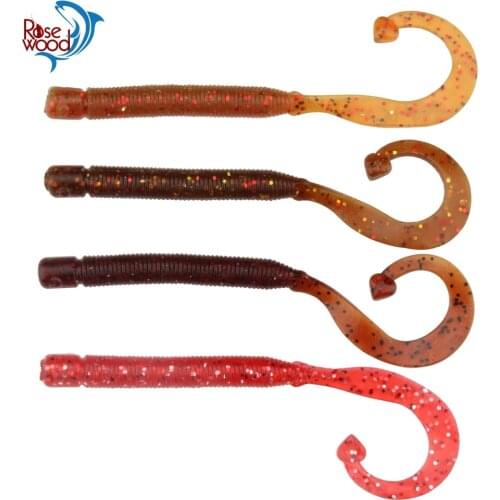 Worms Soft Bait RoseWood Carp Fishing Soft Lures Plastic Swim Bait Lures 12cm/3.1g Silicone Artificial Swimbait
