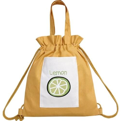 2020 New Fashion Canvas Drawstring School Bags hand Bag Portable Casual String Knapsack for Mochila Saco Backpack for teen