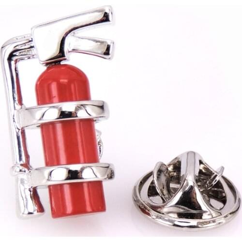 Novelty Red fire extinguisher Brooch for men lapel pin Successful mens music brooches accessories jewelry wholesale