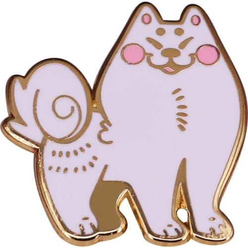 Celebrate puppers with this cute Samoyed enamel pin.Whos a good adorable puppy You are! Wolf