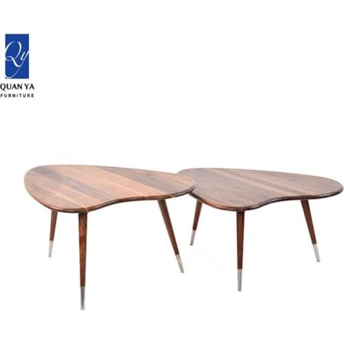 Nordic coffee table simple black walnut solid wood sofa set table creative designer living room side table small apartment