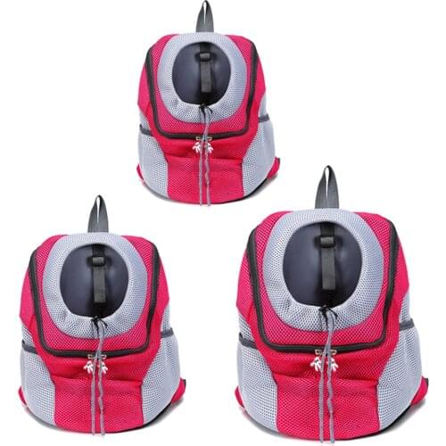 Pet Backpack Dog Cat Outdoor Front Bag Double Shoulder Portable Breathable Mesh Pet Backpack for Cat Small Dog