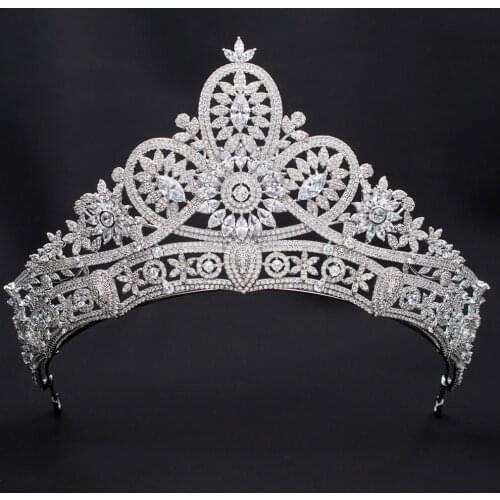 5A level Cubic Zirconia Wedding Bridal Royal Tiara Crown for Women Bride Birthday Hair Accessories Jewelry CH10337