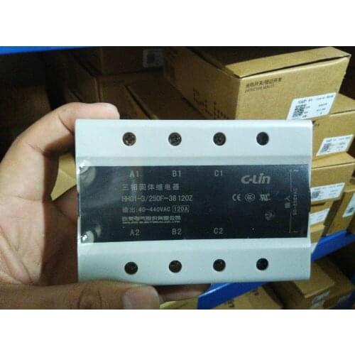 Brand new original authentic C-Lin HHG1-3/250F-38 three-phase AC control AC SSR-AA solid state relay 120A 40-440VAC