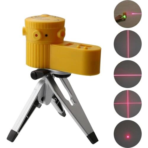 Worldwide Multifunction LED Cross Laser Level Leveler Vertical Horizontal Line Tool Device With Tripod