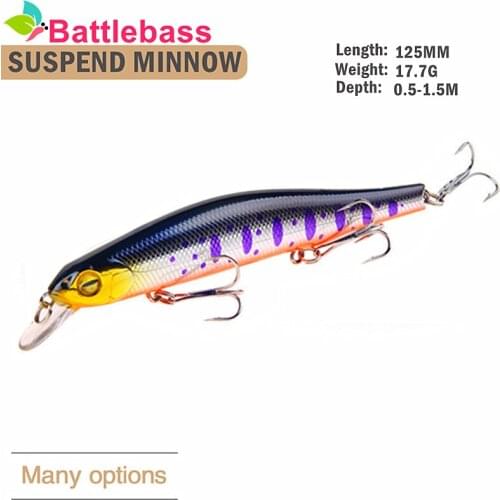 1pcs Fishing Lure Minnow 12.5cm/17.7g Suspend Artificial Bait 3D Eyes Plastic Wobblers Tackle Pesca Far-casting Magnet System
