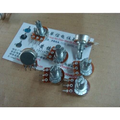 10pcs single joint stepper potentiometer A5KA10KA20KA50KA100KA250K A500KA1M 15