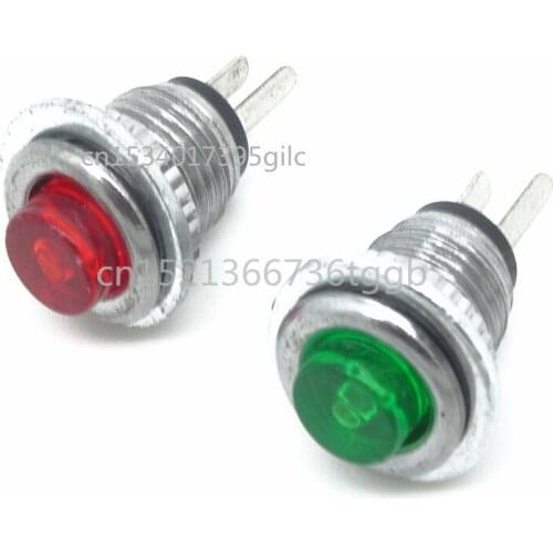 2pcs 8MM Mini Mini Waterproof Metal Push Buttons Jog Self Reset Reset Round Switch Normally Open 2A