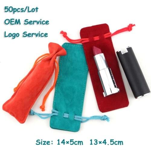 2020 Lighter Gift bag Lip Stick Gift bag Lip Gloss Drawstring Velvet bag Advertisement Bag Can Customized Logo