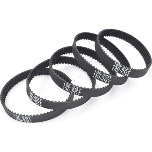 5pcs GT3 2MGT 2M 2GT Closed-loop Synchronous Timing Belt, Pitch Length 126/128/130/132/134, Width 6/9mm, Teeth 63/64/65/66/67