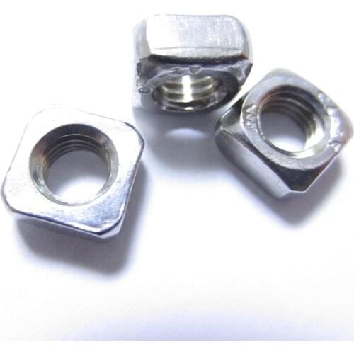50Pcs DIN557 GB39 304 Stainless Steel Square nut in Nuts M3 M4 M5 M6 M8 M10 M12