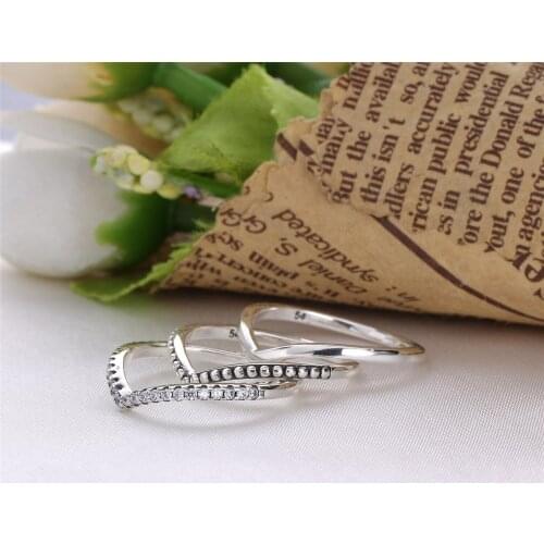 Ajax Womens 925 Sterling Silver Stylish V Water Droplets Initial Set Of Rings For Girls Girlfriend Female Paired Birthday Gift