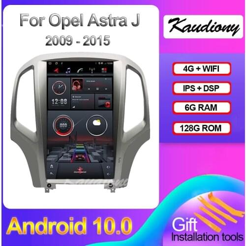 Kaudiony 13.6" Android 10.0 For Opel ASTRA J Car Dvd Multimedia Player Auto Radio Automotivo GPS Navigation 4G Stereo 2009-2015