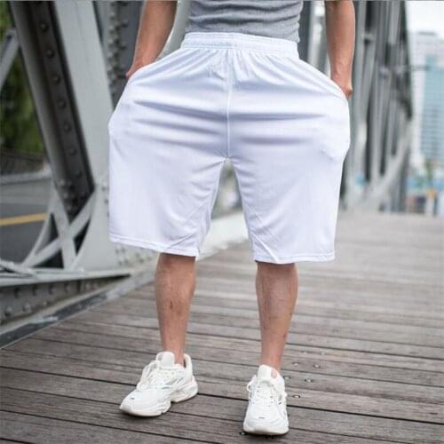 Hip-hop White Shorts Men Basketball Practice Cropped Pants Summer Plus Size Sports Trousers Elasticity Mens Clothing Bottoms