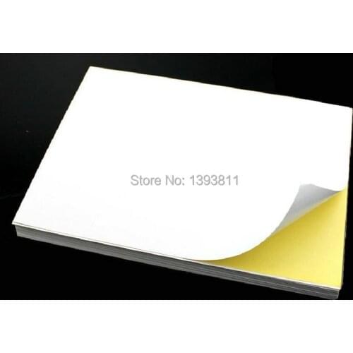 100 Sheets A4 Sticker Paper A4 Label Paper Strong Adhesive For Laser Printer Inkjet Printer