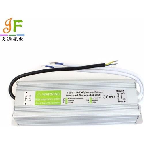 IP67 Waterproof Electronic LED strip Driver Power Supply Transformer AC 110V-260V- DC 12V 150W for 5050 5630 5730 led strip