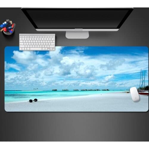 Beautiful Sun Cool Beach Fashion Innovation Popular Natural Rubber Washable Large Table Mat Notebook Computer Game Mouse Pads