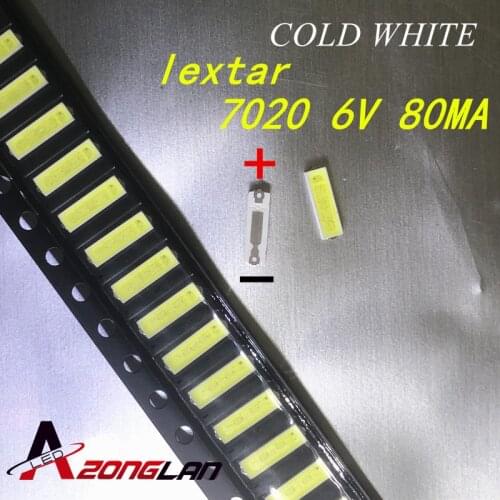 Lextar LED Backlight 1W 7020 6V Cool white 80LM LCD Backlight for TV Application TV LEXTAR 500PCS
