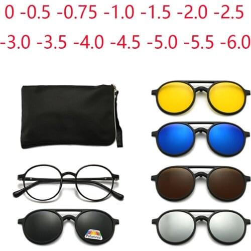 Clips Magnet Sunglasses Lens Men Myopia Sports Driving Glasses Customize Prescription 0 -1 -1.5 -2 -2.5 -3 -3.5 -4 -5 -6.0
