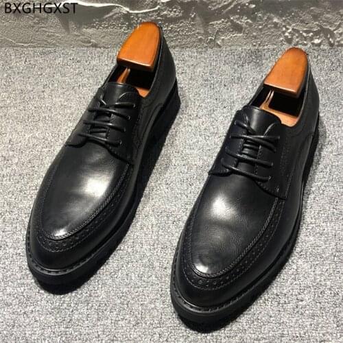 Black Oxford Shoes for Men Office 2021 Brand Men Dress Shoes Leather Designer Shoes Men High Quality Los Zapatos De Los Hombres