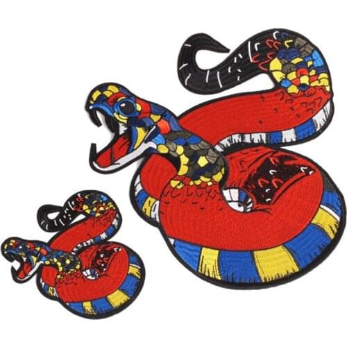 Patches for clothing T shirt Women 308mm snake Embroidery patch T-shirt Womens fashion Tops Shirt Femmer Lady Clothes