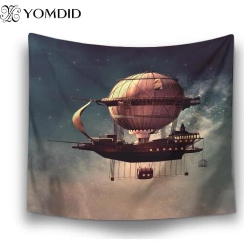 YOMDID Wall Hanging Tapestry Wall Tapestries Spacecraft Pattern Living Room Decor Thin Beach Towel Yoga Mat Tapestry Tapiz