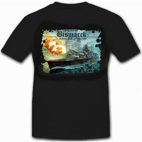 Germany Ship Battleship Bismarck Type 2 Marine Wk T-Shirt. Summer Cotton Short Sleeve O-Neck Mens T Shirt New S-3XL