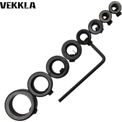 New 3-16 mm Drill Bit Shaft Depth Stop Collars Ring Set Woodwork Drill Locator Home Tool Accessories