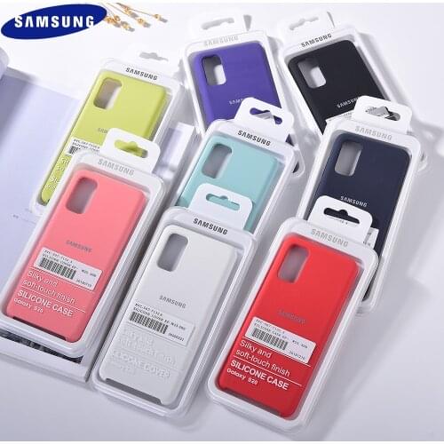 Original Samsung S10 S20 Plus Note 20 Silicone Case Soft Back Cover For Galaxy S20 note 10 20 Ultra Protective Anti-knock Shell