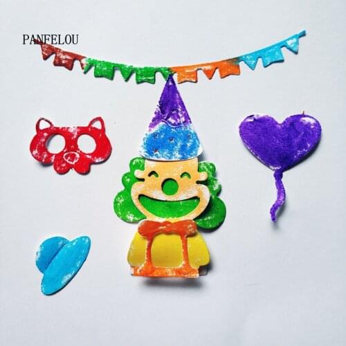 PANFELOU Balloon clown Scrapbooking DIY Easter wedding album cards paper die metal craft stencils punch cuts dies cutting