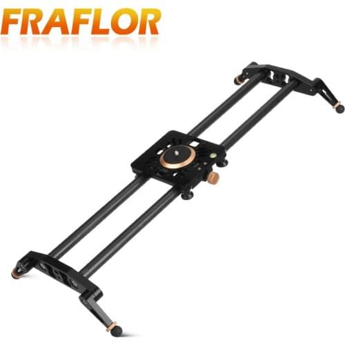 Professional Camera Carbon Fiber Slider Rail Systems QH760C 60cm for SLR Camera And Small Camera To Shooting Camera Stabilizer