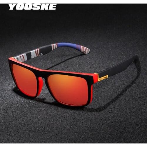 YOOSKE Square Polarized Sunglasses Men Luxury Brand Designer Vintage Sun Glasses Male Outdoor Driving Goggles Sunglass UV400