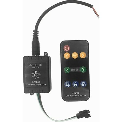 SP106E 9keys LED Music Controller DC5V-12V WS2811 /WS2812B /6812 /1903/6803 Magic LED tape digital colorful music controller
