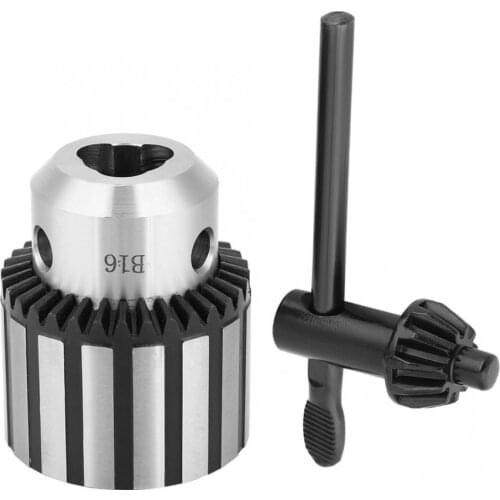 B16/B18/B22 Heavy Duty Key Type Drill Chuck Adapter 3-16mm/0.5-13mm/5-20mm Clamping Range Tapered Threaded Chuck Fixing Device