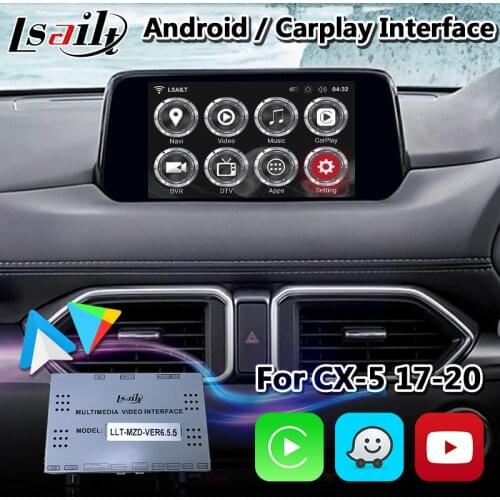 Android Video Integration Interface for Mazda 2 / 3 / 6 / CX-3 / CX-5 / CX-9 / MX-5 , GPS Navigation support Knob Control