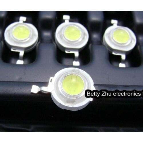 10PCS/LOT 1w LED lamp bead / 1w high-power beads (100-120 lm) DIY ball steep light fittings 3.2-3.4V 6000-6500K white