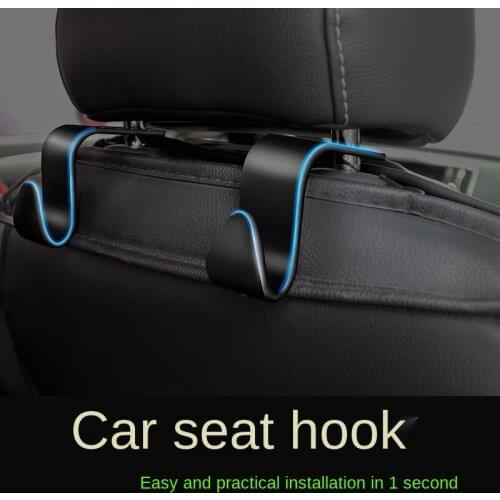 2 Pieces of Car Seat Hook 20 Kg Bearing Rear Seat Hook Headrest Hanger Storage Hook for Grocery Bags Car Supplies