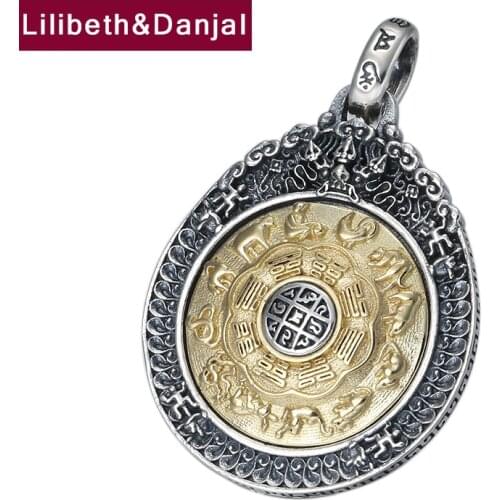 2019 New Buddha Mantra Pendant 100% 925 Sterling silver Jewelry Men Women Lucky brave troops Zodiac Necklace Pendant Jewelry P36