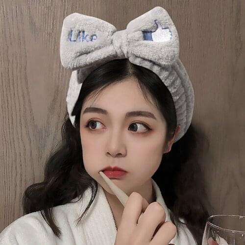 2021 Wash Face Bow Makeup Hairbands Animal Ears Girls Elastic Holder Hair Bands Turban Head Wraps Hair Accessories