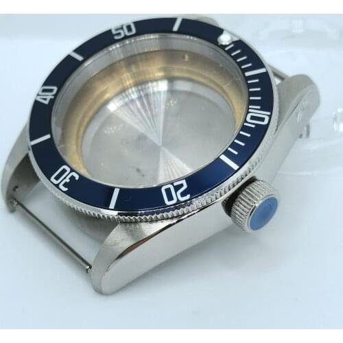 41mm Sapphire Glass Four-color Aluminum Bezel Watch Parts Case Suitable Fit ETA28214,2836 Miyota82 Set Movement