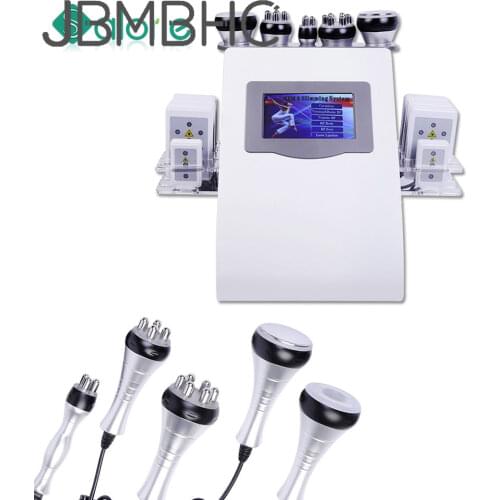 6 in 1 Vacuum Laser Radio Frequency RF Multipolar Slimming Ultrasonic Liposuction Cavitation Machine Skin Tightening Body Shape