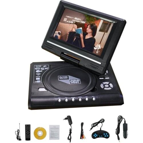 7.8'' 9.8'' Hot Sales HD Car DVD Players Portable DVD Player Free FM Analog TV VCD CD Games with Card Reader USB