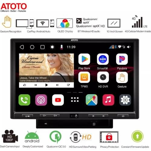 10.1inch QLED Display ATOTO S8 UltraPlus S8G2-109UP-A Autoradio 2 din Android Bluetooth Wireless Carplay DSP VSV LRV 6GB+128GB