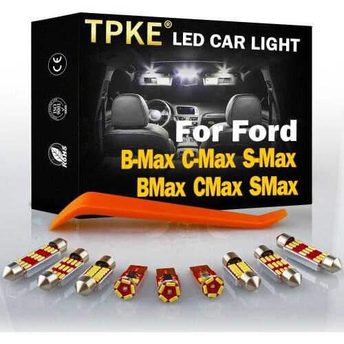 Canbus For Ford C-MAX CMAX DM2 DXA B-MAX BMAX JK S-MAX SMAX CJ WA6 I II Vehicle LED Interior Light License Plate Lamp Kit