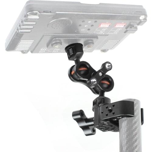 BGNing Super Clamp Black Knob Crab Claw Magic Arm Clamp with Mini Magic Arm Multi-Function Dual Ball Head for SLR Camera Monitor