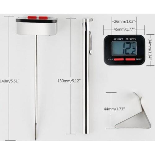 Digital Hand Drip Coffee Thermometer ℃ ℉ Food Milk Handdrip Kettle Thermometers