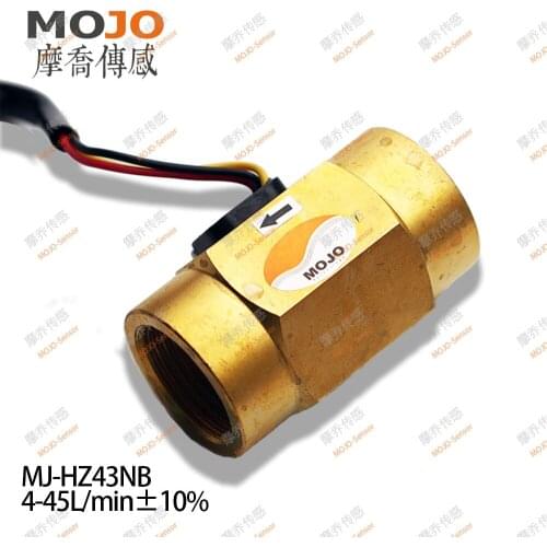 Hall Flow Sensor MJ-HZ43NB G3/4" 4-45L/min Brass Flow Meter Water-cycling System