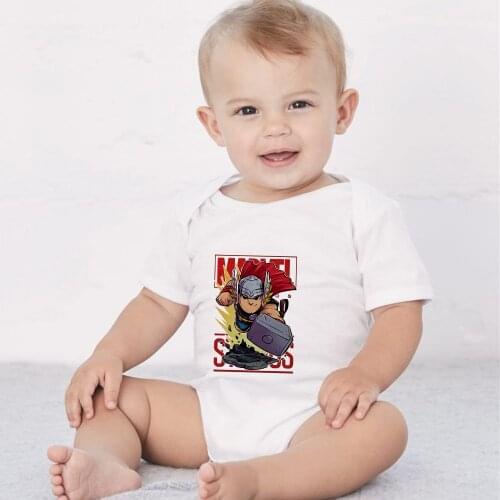 2021 Baby Rompers 1PC Infantil Jumpsuit Boy&Girls Clothes Summer High Quality Marvel Print Newborn Ropa Bebe Clothing Dropship