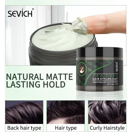 Strong Hold Hair Styling Clay Gel 80g Lasting Stereotype Matte Clay Easy Wash Convenient Smooth Modeling Mud Shape Hair Wax Men